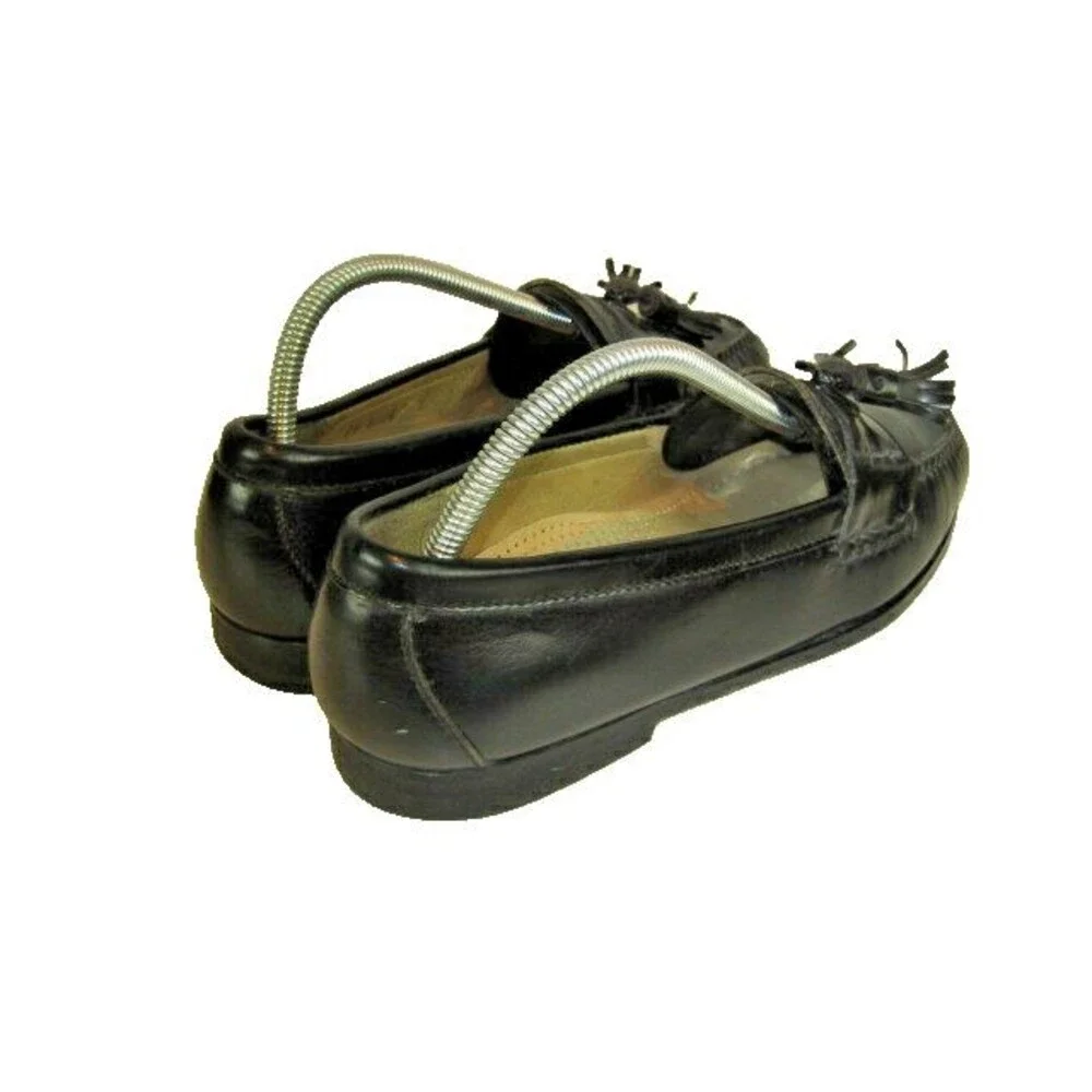 Mens Cole Haan Black Leather Tassel Loafers Shoes sz 9D